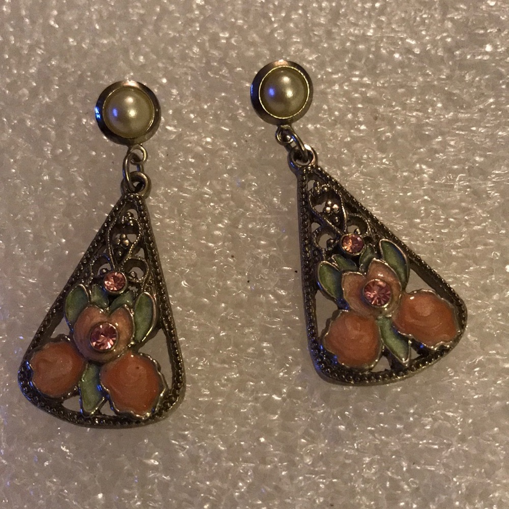 Enamel earring